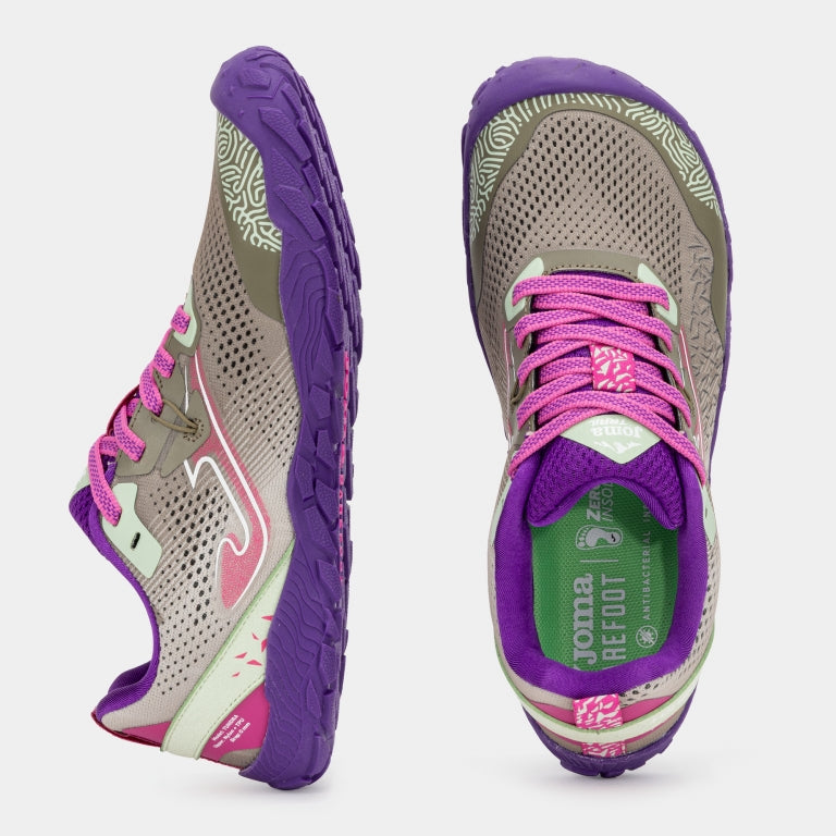 Deportivo Barefoot Tundra Cordones Gris/Morado Joma