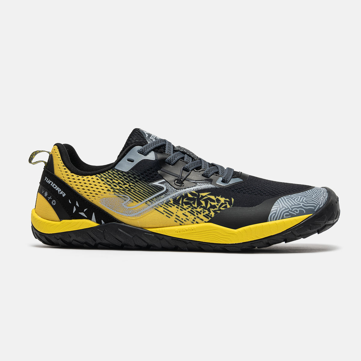 Deportiva Trail Barefoot Tundra Negro/Amarilla Joma