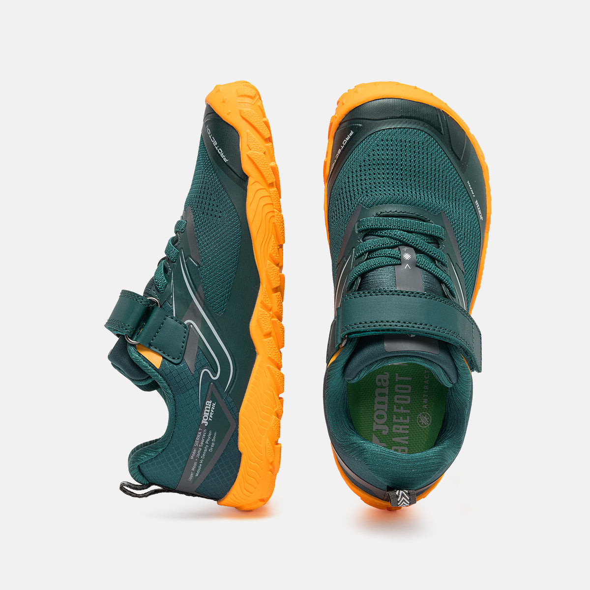 Deportiva respetuosa Trail Sierra Verde Petróleo Velcro Joma