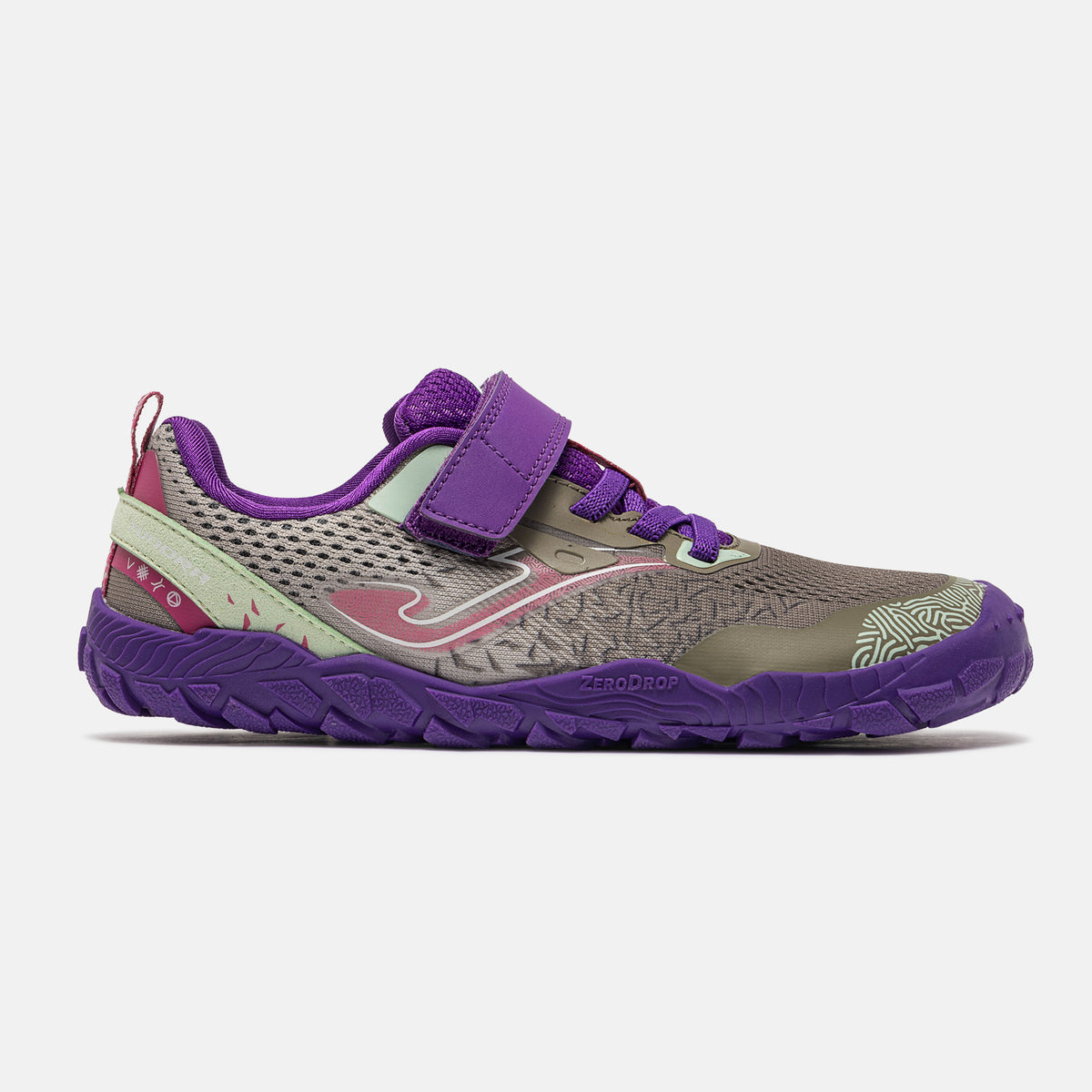Deportivo Barefoot Tundra Velcro Gris/Morado Joma