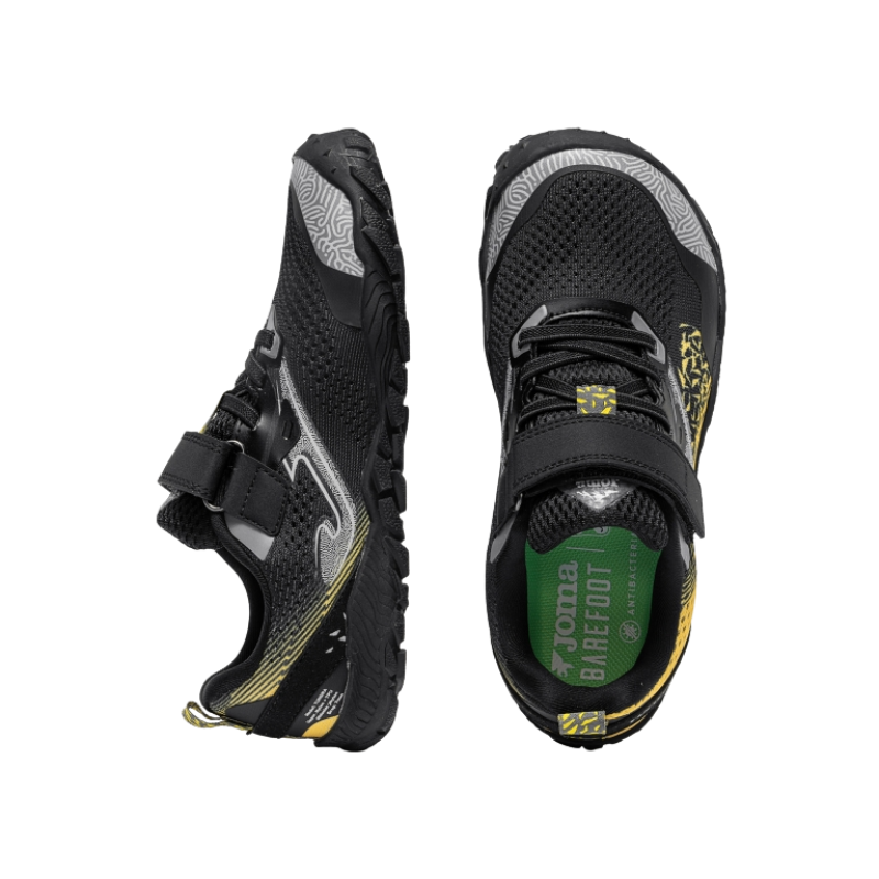 Zapatilla Trail Barefoot Tundra Velcro Negro/Amarillo JOMA