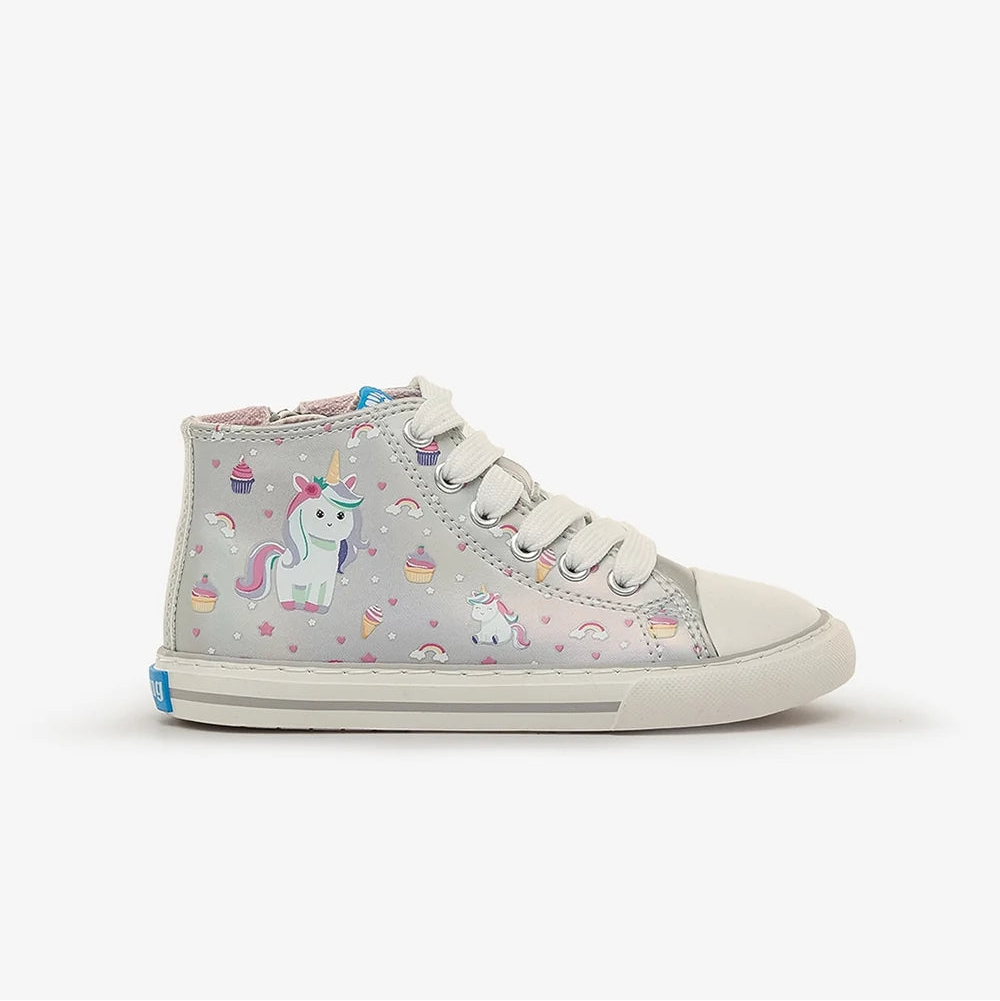 Bota Respetuosa Luces Plata Unicornio MTNG