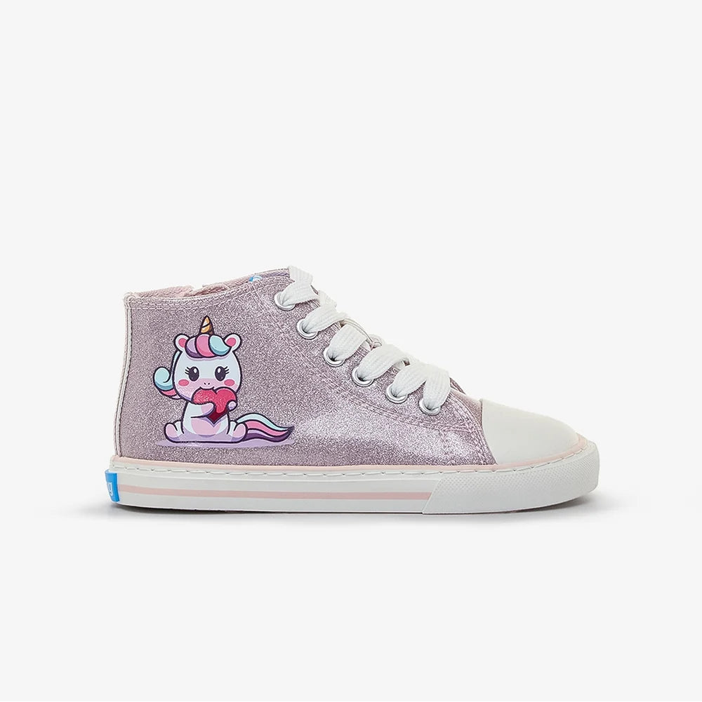 Bota Respetuosa Rosa Unicornio Luces MTNG