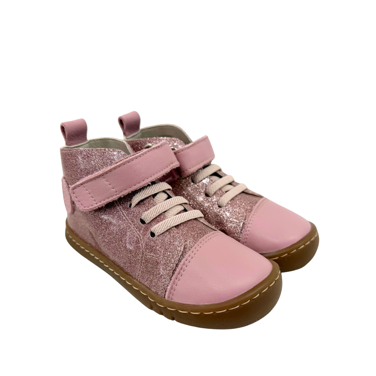 Botín Respetuoso Glitter Rosa Palo Piruflex