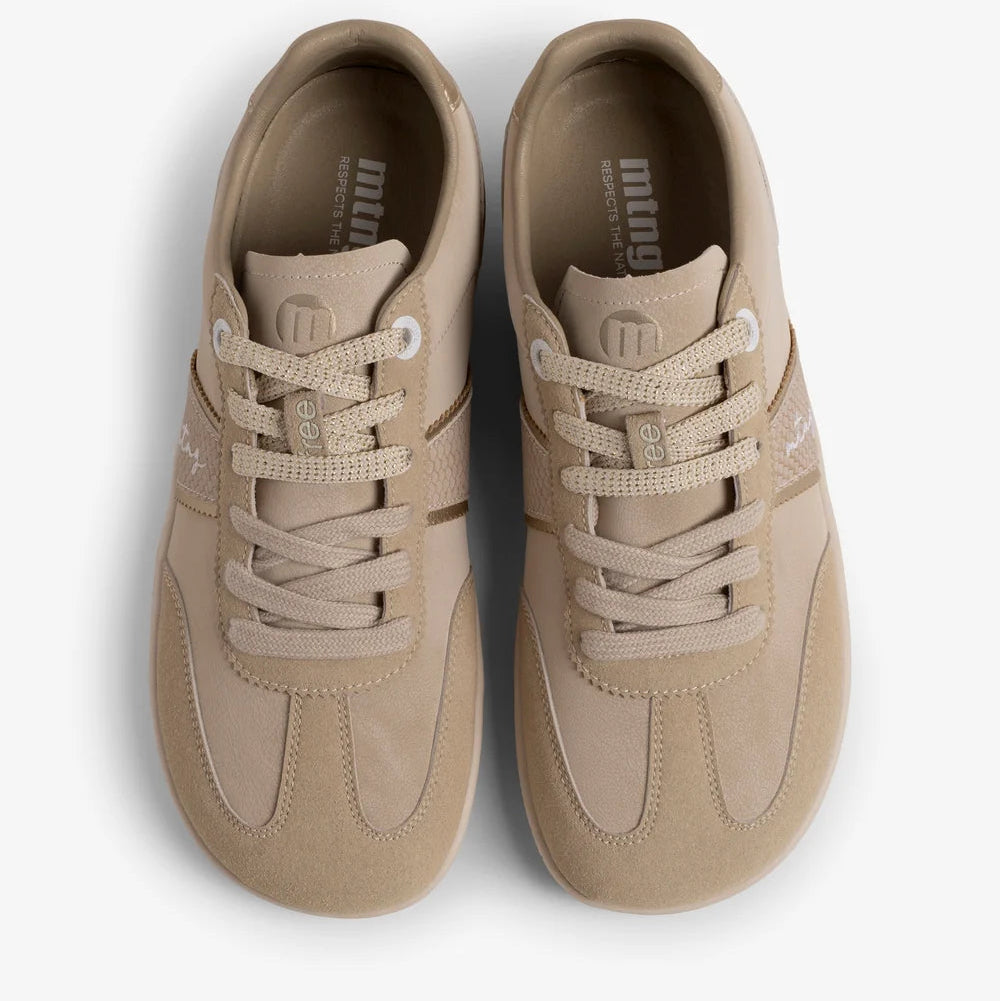 Deportiva Aria Beige/dorado MTNG