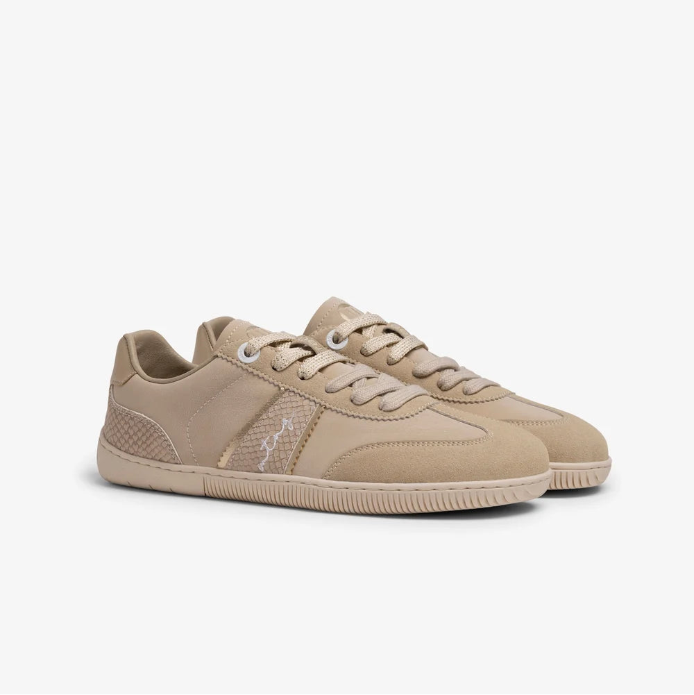 Deportiva Aria Beige/dorado MTNG