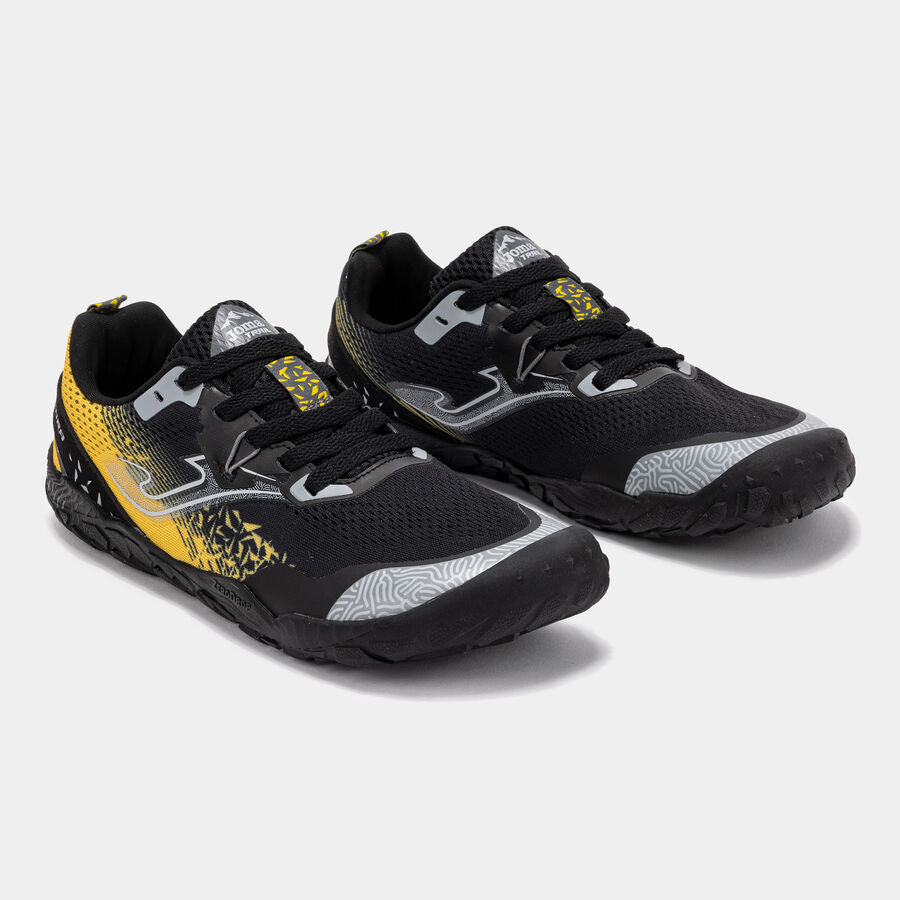 Zapatilla Trail Barefoot Tundra Cordones Negro/Amarillo JOMA