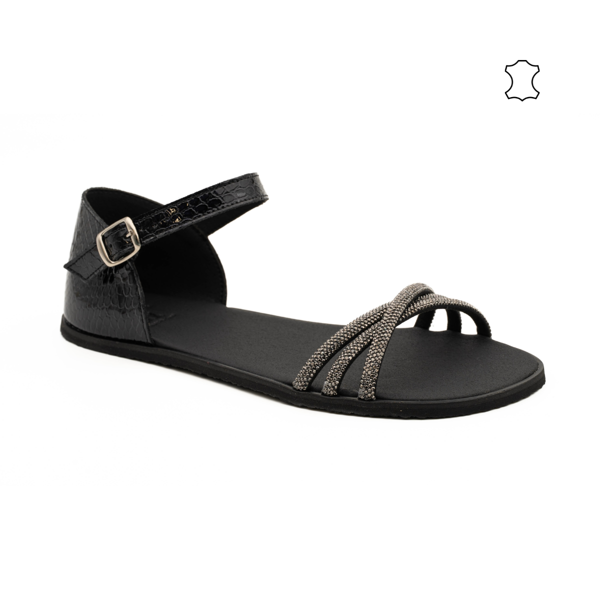 Sandalia Barefoot 6626 Glow/Negro Flexinens